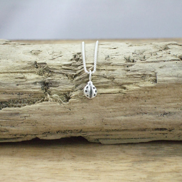 Pequeño Ladybug Pendant with Chain
