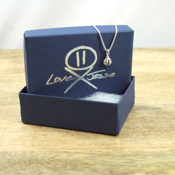 Pequeño Ladybug Pendant with Chain