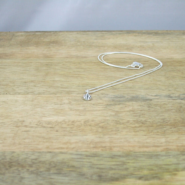 Pequeño Ladybug Pendant with Chain