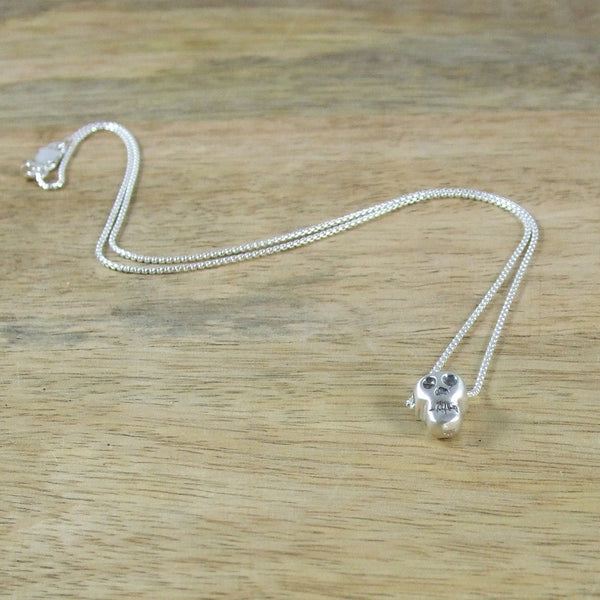 Sterling Silver Skull Bead Pendant