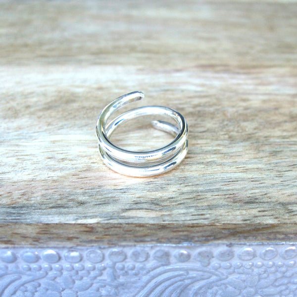 Sterling Silver Double Coil Ring