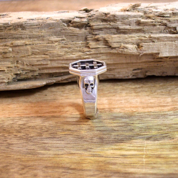 Psychic Cross Signet Ring in Sterling Silver