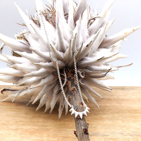 Limited Edition SPIKE Necklace cast in eco-friendly Sterling silver