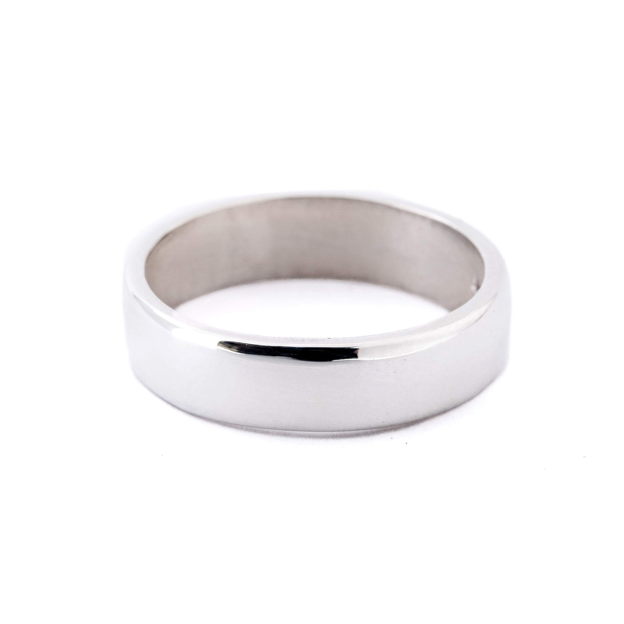 6mm Wide Wedding Band in Recycled Silver or Gold