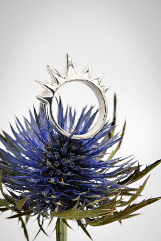 Limited Edition SPIKE ring cast in eco-friendly Sterling silver
