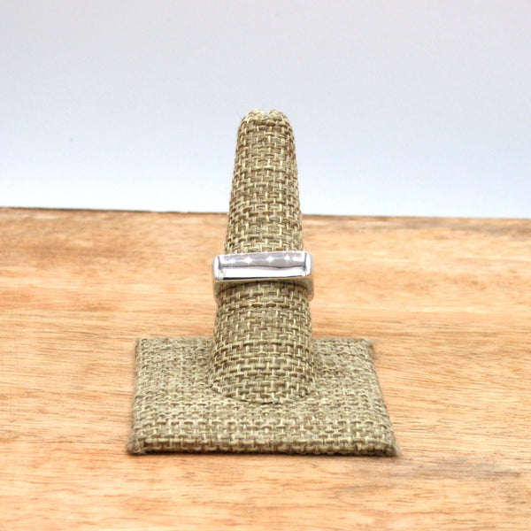 Square Ring cast in recycled Sterling Silver