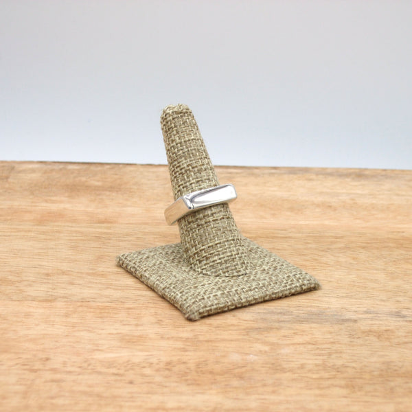 Square Ring cast in recycled Sterling Silver