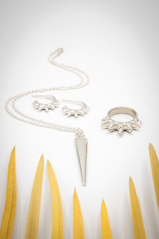 Limited Edition SPIKE Necklace cast in eco-friendly Sterling silver