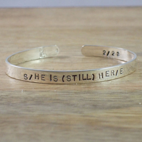 S/HE IS (STILL) HER/E Limited Editions numbered bracelets in Sterling Silver