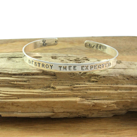 DESTROY THEE EXPECTED Limited Edition numbered cuff bracelet in Sterling Silver
