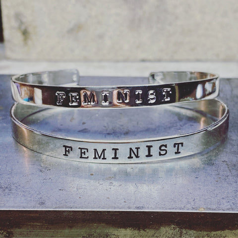 Spell it like it is Collection - FEMINIST - Cuff Bracelet in Sterling SIlver