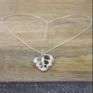 Sterling Silver Frilly Shell Slice Necklace