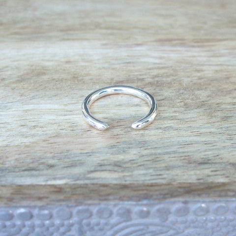 Sterling Silver Half Coil Ring