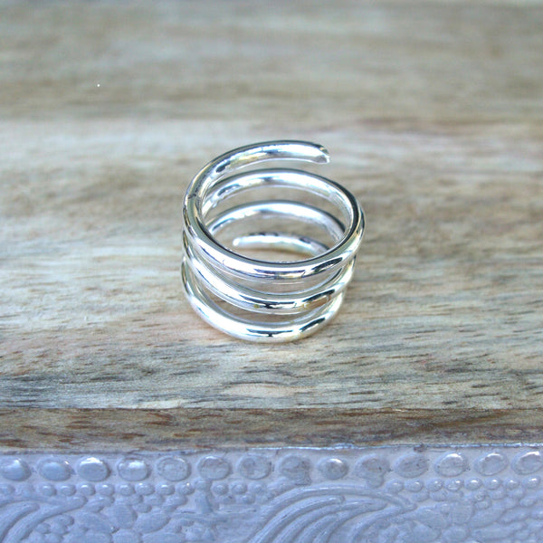 Sterling Silver Triple Coil Ring