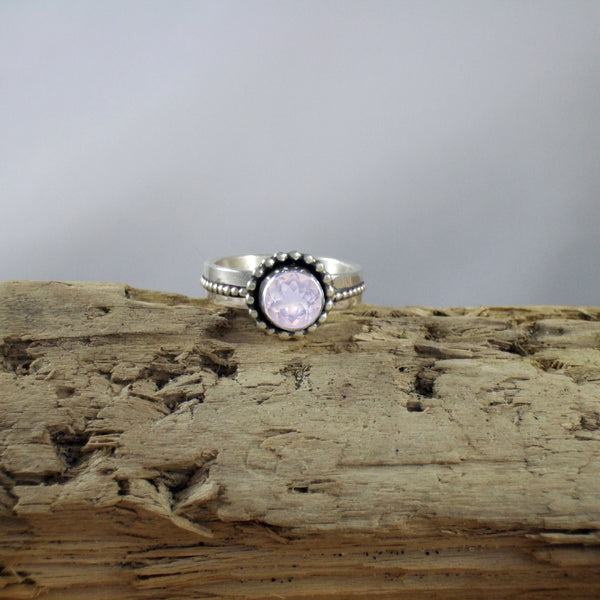Byzantine Ring with Genuine Gemstone set in Recycled Sterling Silver